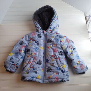 Nickelodeon Paw Patrol Fleece Lined Puffer Jacket, Winter Coat 3T
